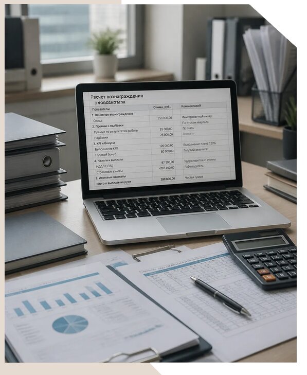 Расчет вознаграждения руководителя для компании в Лыткарине